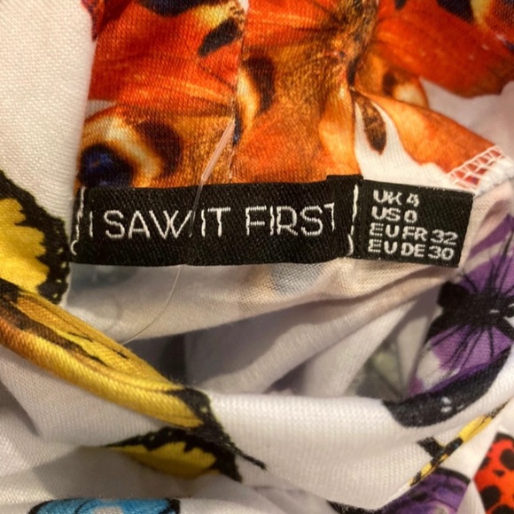 I saw it first butterfly print high neck longsleeve bodysuit ladies size 4 new - Picture 2 of 4